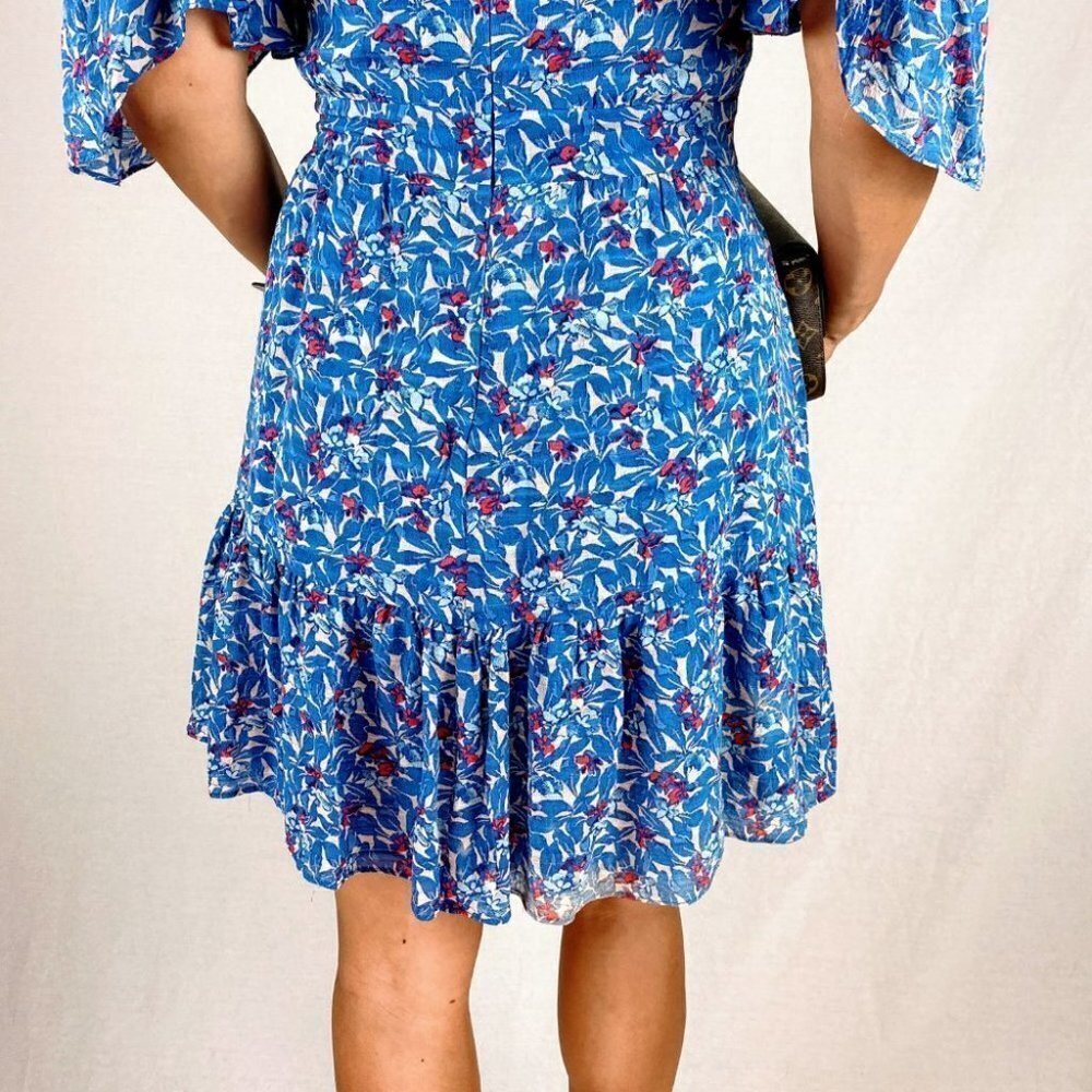 Tanya Taylor Blue Wildflower Shiloh Mini Dress $495 - Picture 9 of 14